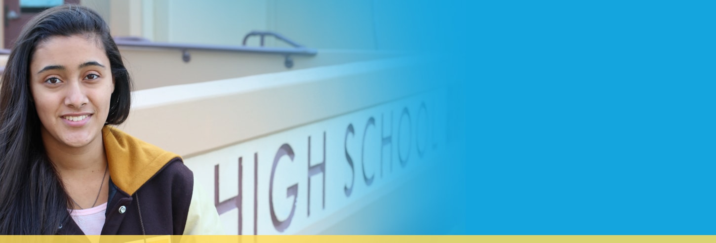 Teenage girl at high school